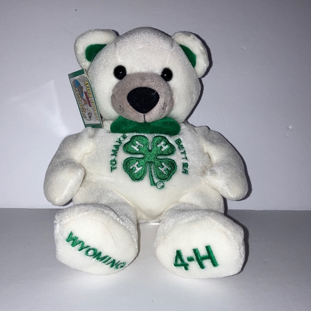 2001 Wyoming 4-H Collectible 144/500‎ White with Green Embroidery